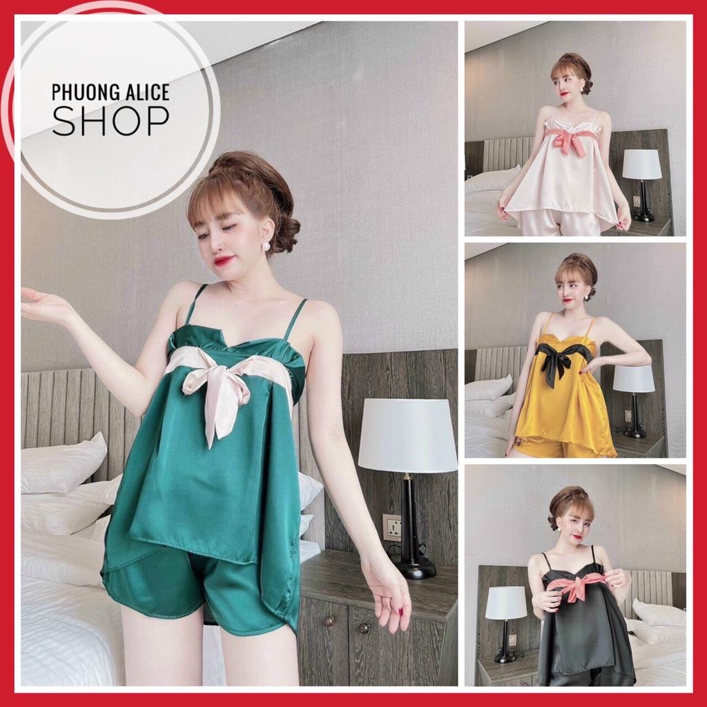 Đồ bộ đùi nữ mặc nhà, Bộ ngủ dễ thương hai dây- Phuongaliceshop