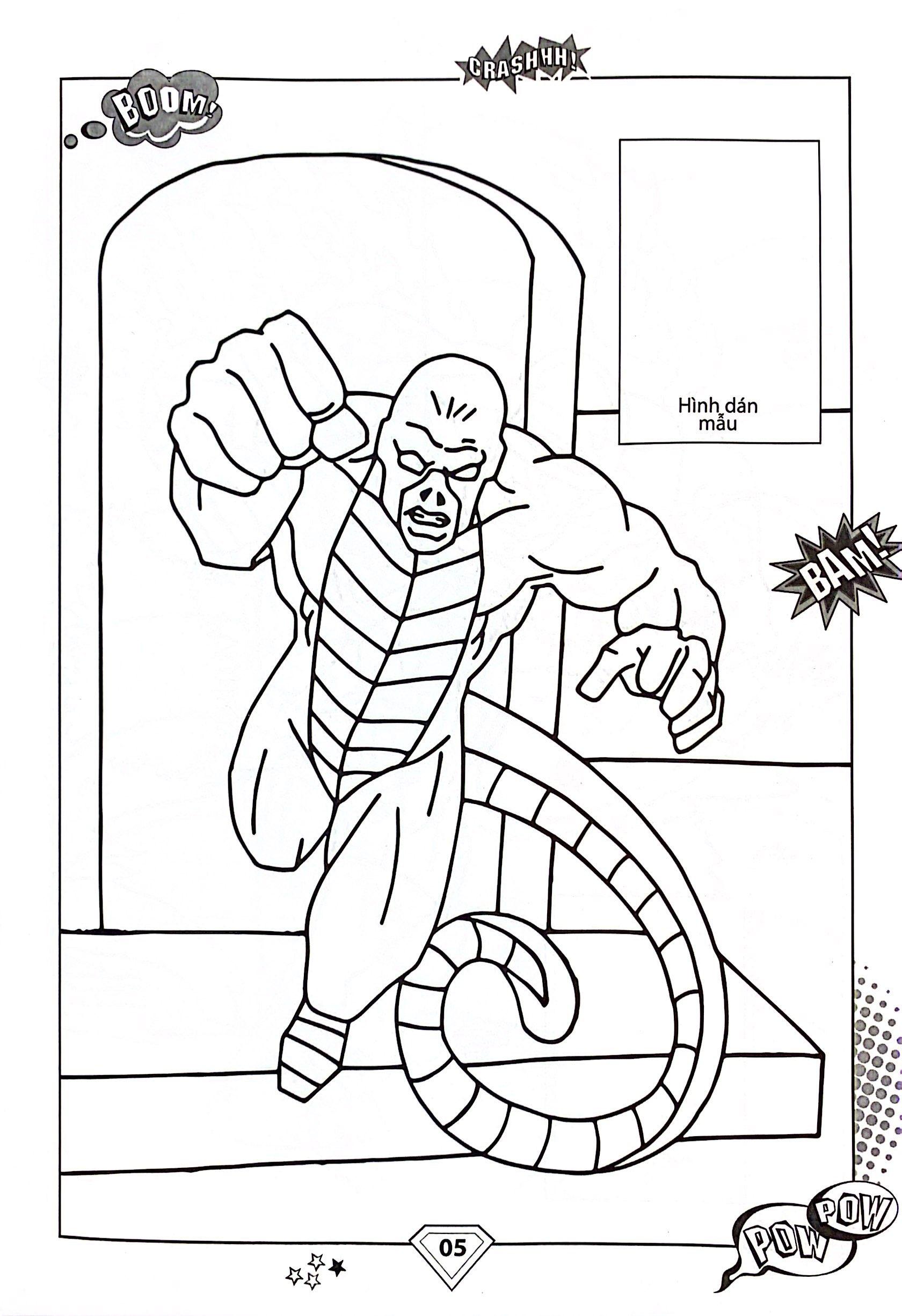 Dán Hình Và Tô Màu - Superhero - Captain America (Tái Bản 2024)