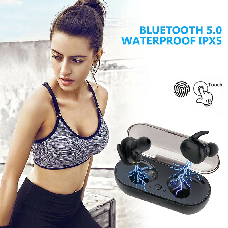 Tai nghe không dây Vitog Y30 TWS kết nối Bluetooth 5.0, chạm điều khiển, âm thanh Hifi sống động, kiểu dáng thể thao tương thích với hệ điều hành Android và iOS