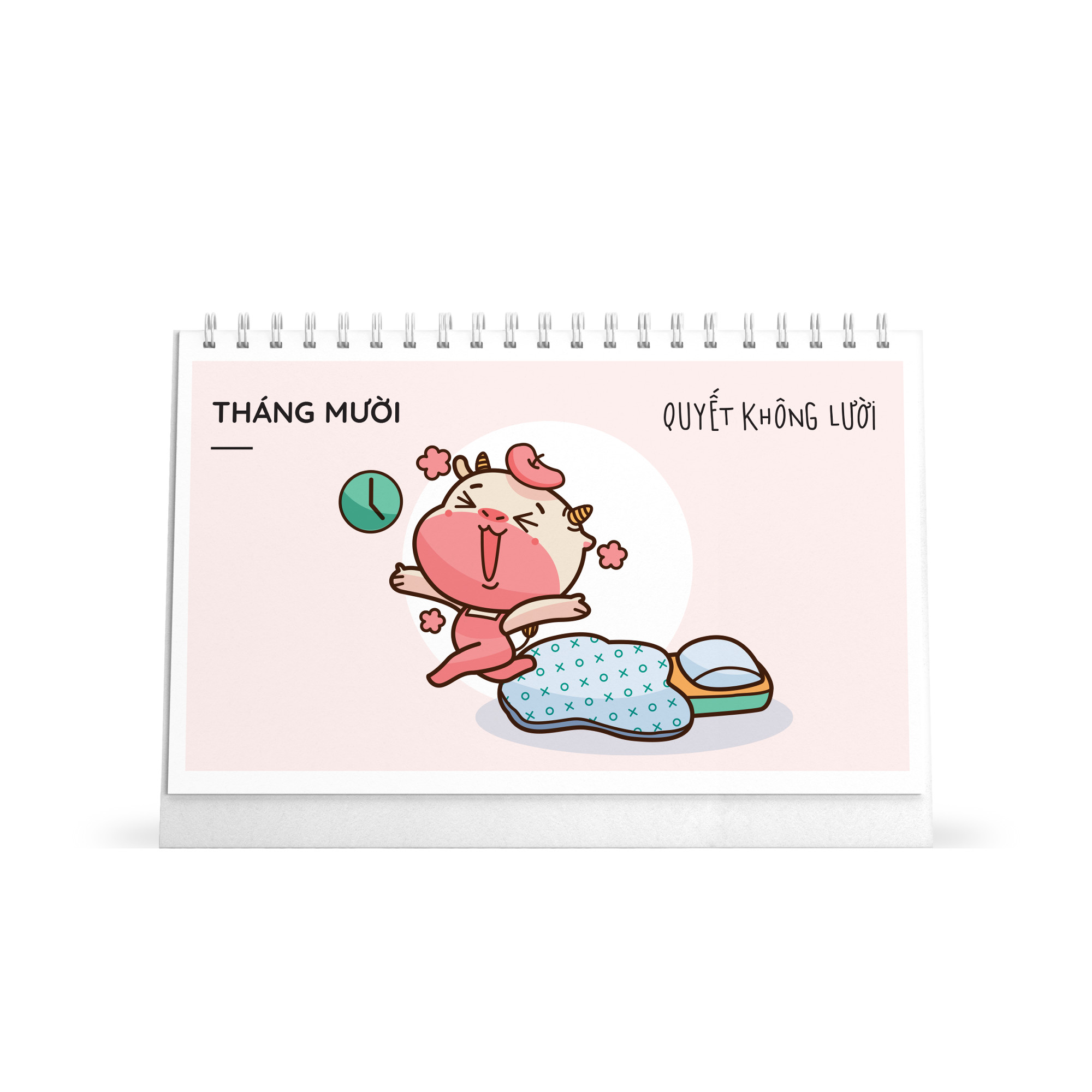 Lịch bàn chữ nhật ngang SDstationery 2021 Hứa Sống Tốt (con trâu) 21x12,7 cm