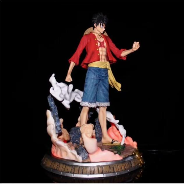 Mô hình One Piece - Luffy Haki Vũ trang cực kì nét màu da thật đẹp có led chỉnh đêm