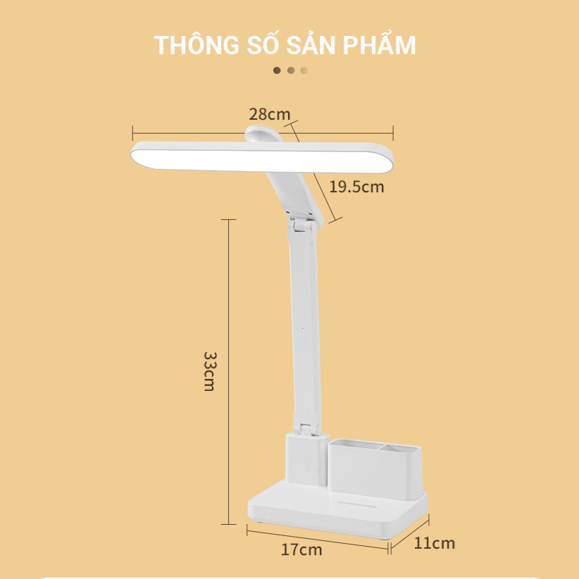 Đèn Chống Cận Thông Minh, Đèn Bàn Học Chống Mỏi Mắt, Đèn Cảm Ứng Có 3 Chế Độ Ánh Sáng