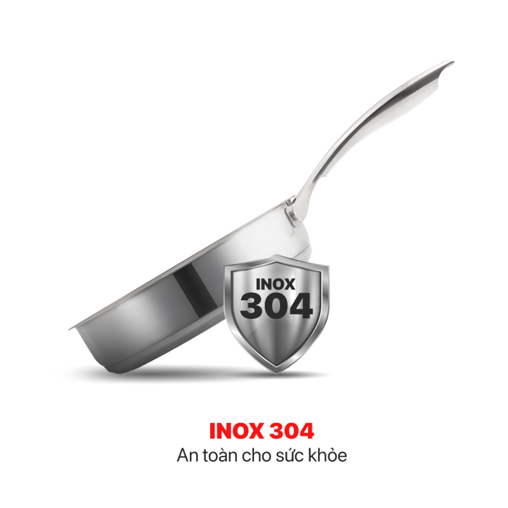 Chảo Inox chống dính 3 đáy Elmich MaxA đường kính miệng 16cm dùng bếp từ - Hàng chính hãng