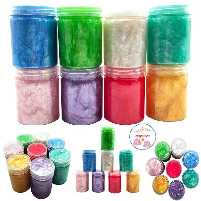 Slime basic bùn đặc đất sét 7 màu nhũ cực đẹp slam squishy