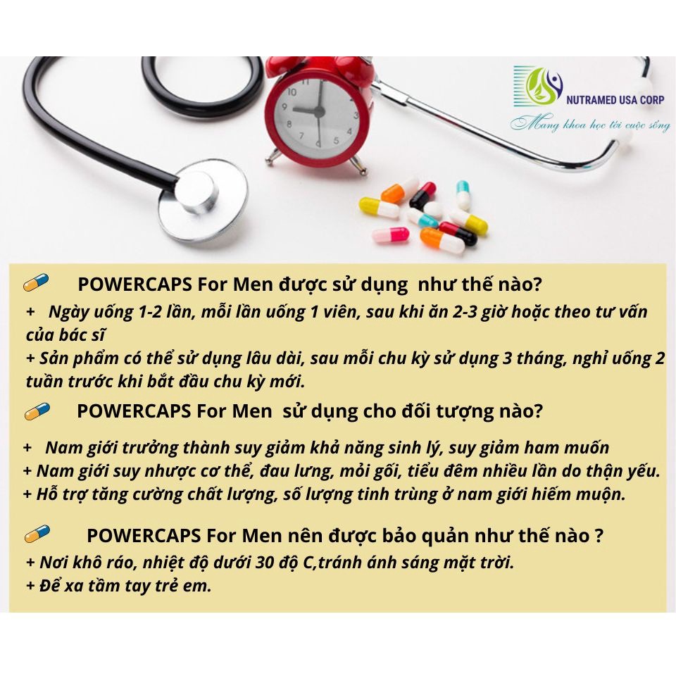 Combo Tăng cường sinh lý nam nữ Powercaps formen và Powercaps For Women - Nhà máy liên doanh với Medinej - USA và đạt chuẩn GMP - WHO
