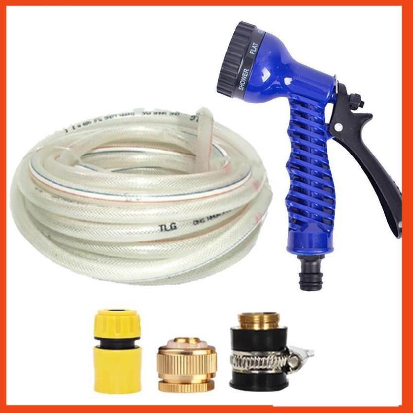 Bộ dây và vòi xịt tăng áp lực nước,rửa xe, tưới cây 15m  206843