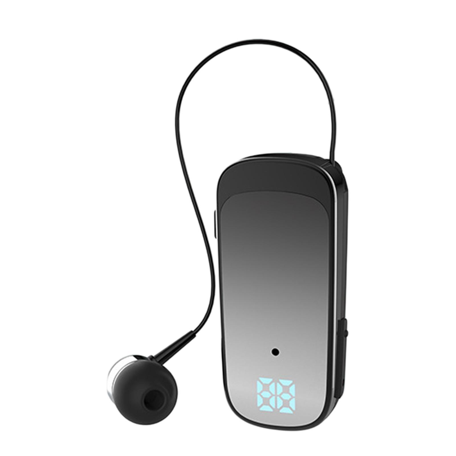 Earphones Sweatproof Retractable Cable for Meeting Recording Travel