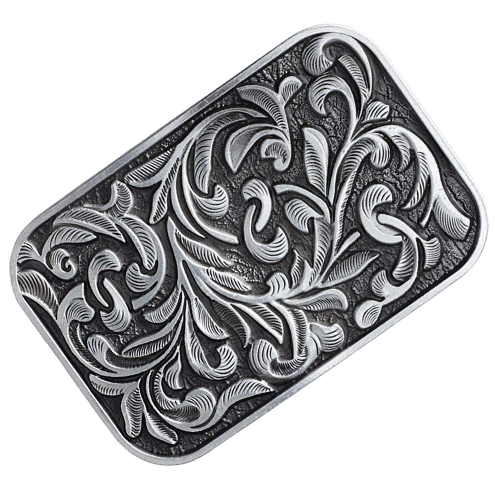 Western Cowboy Belt Buckle Retro Metal Antique Classic Buckle for Party Daily Use Gift