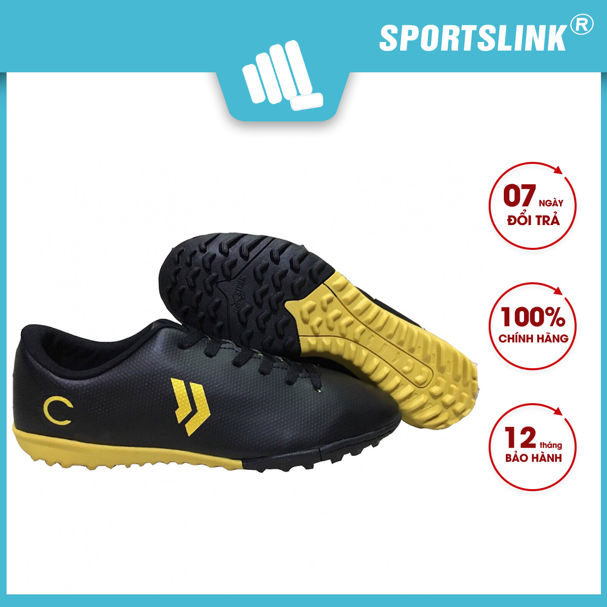 Giày đá banh TB Pro FL135 Sportslink (Đen vàng