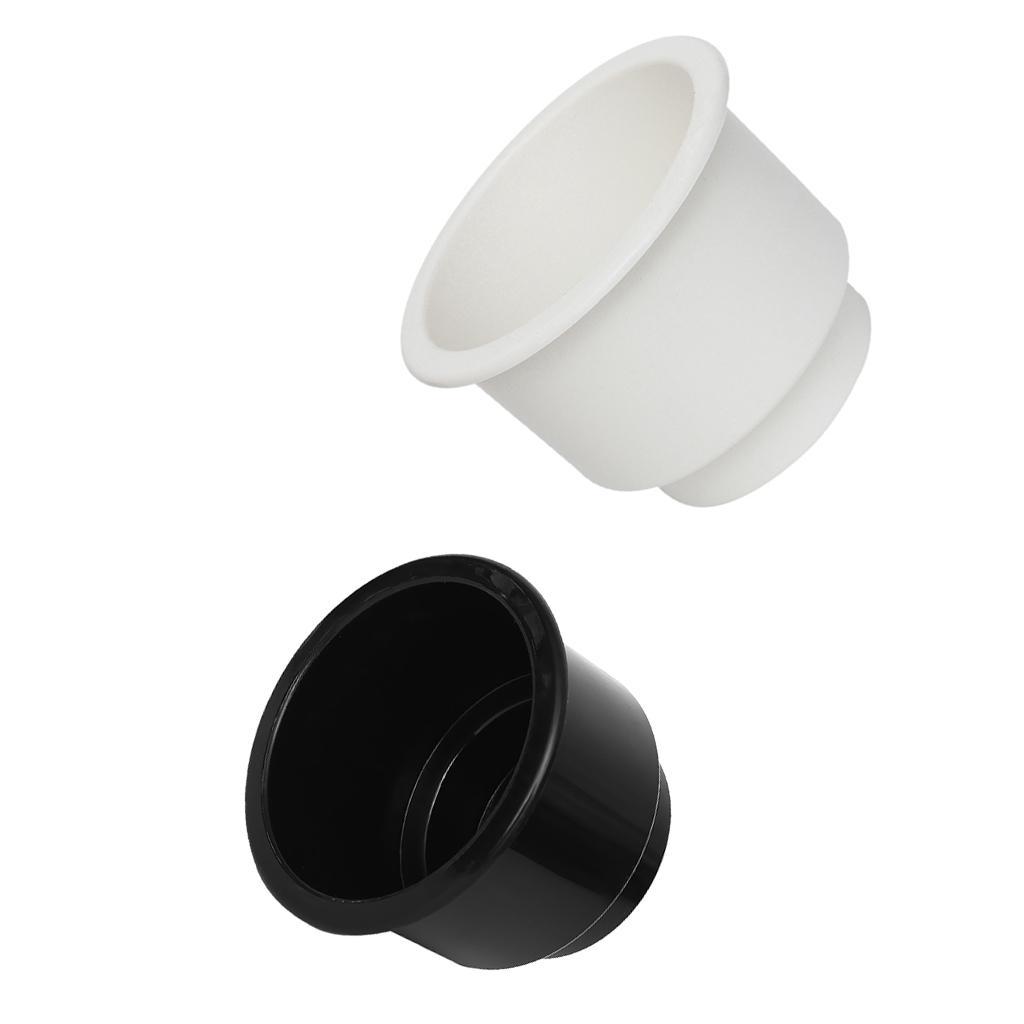 2 Pieces Side Hole Recessed Cup Drink Holder for Marine Boat Car RV