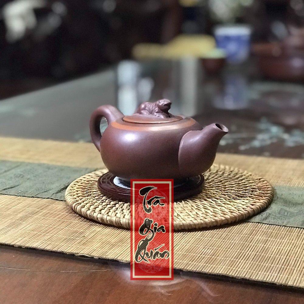 Ấm Trà Đạo Tử Sa Bát Tràng Họa Tiết Trơn Dáng Mai Hoa Dung Tích 220ml ABTTH 10