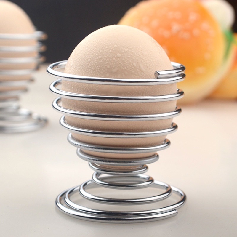 Sét 5 ly ăn trứng , thiết kế xoắn ốc bằng thép không gỉ ,hiện đại giúp cố định trứng cầm không bị nóng tay ,có thể uốn dẻo , không bị dính ,nhỏ gọn dễ dàng vệ sinh và mang theo
