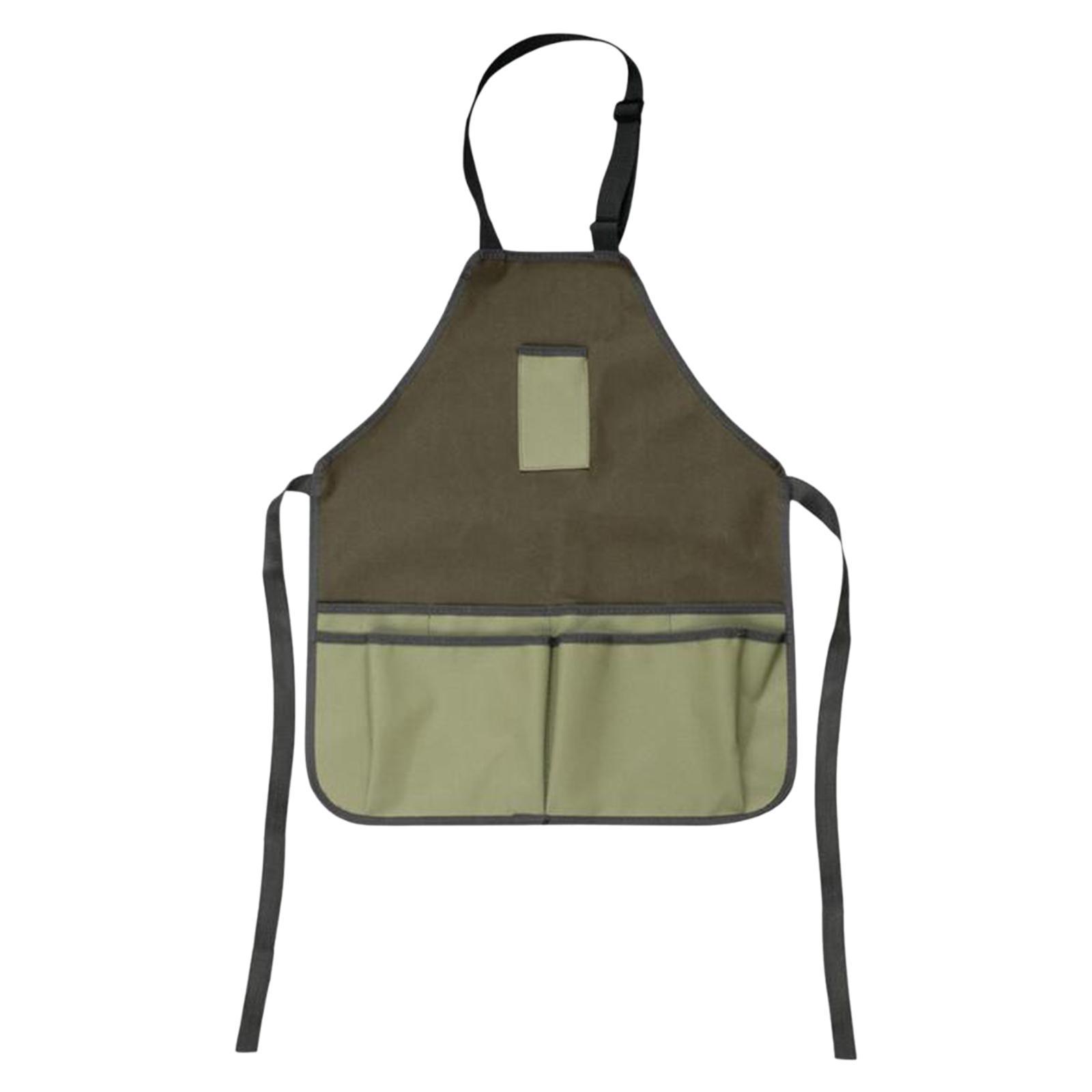 Work Apron Planting Tool Apron Oxford Cloth Workshop Bib Apron for Barber