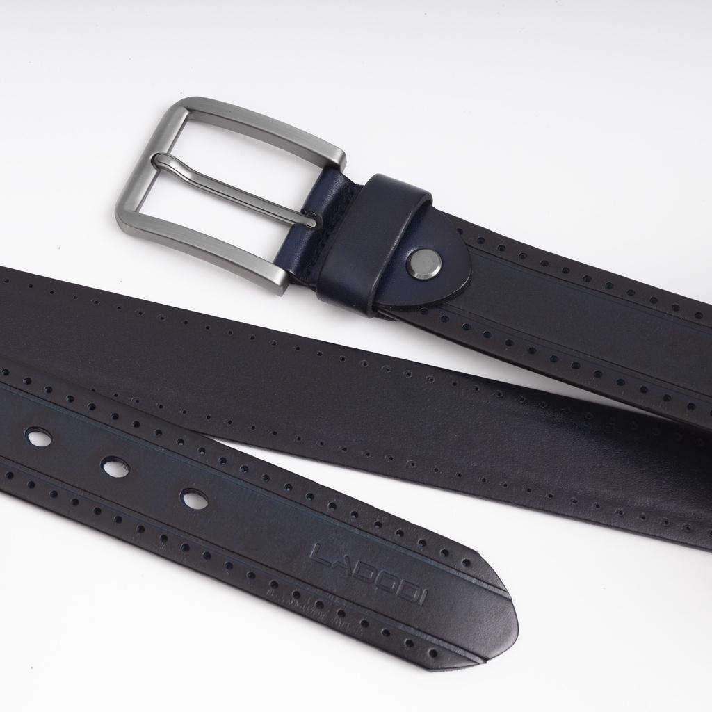 LADODI Thắt Lưng Da Bò Thật 3.8 Cm Khóa Gài Hợp Kim Sáng Màu Thời Trang Cao Cấp Cho cả Nam và Nữ - Bảo Hành 2 Năm