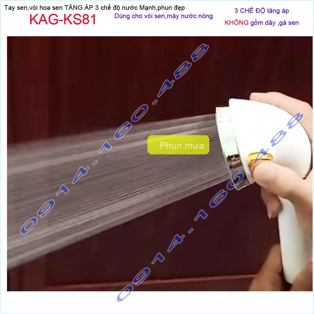 Bát sen tăng áp tia massage cực đã KAG-KS81, vòi hoa sen chuyên dùng cho máy nước nóng, tay sen tăng áp( khôn