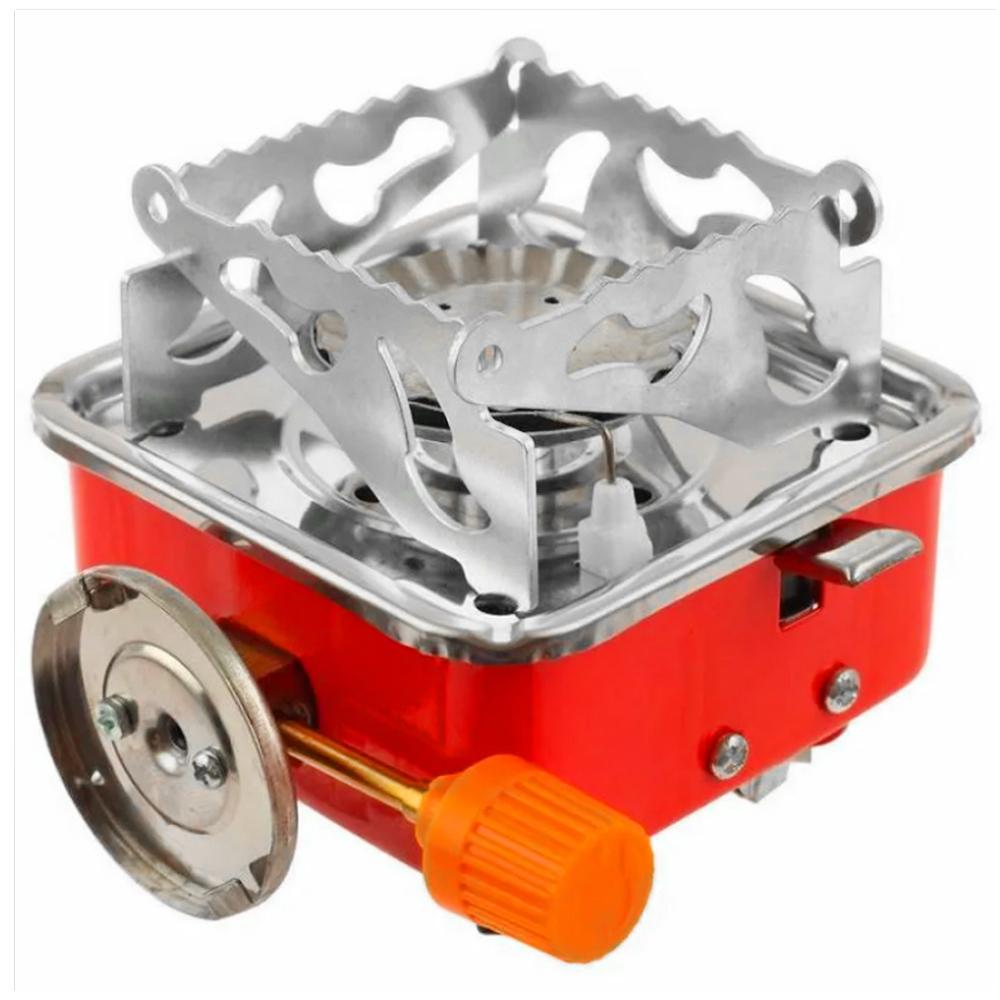 Mini Camping Stove Windproof Backpacking Stove Foldable Camp Gases Burner with Electronic Ignition for Indoor Outdoor