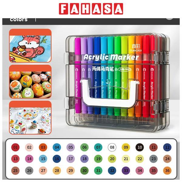 Hộp 36 Bút Lông Màu Acrylic Marker - Truecolor ZCM-7353-36