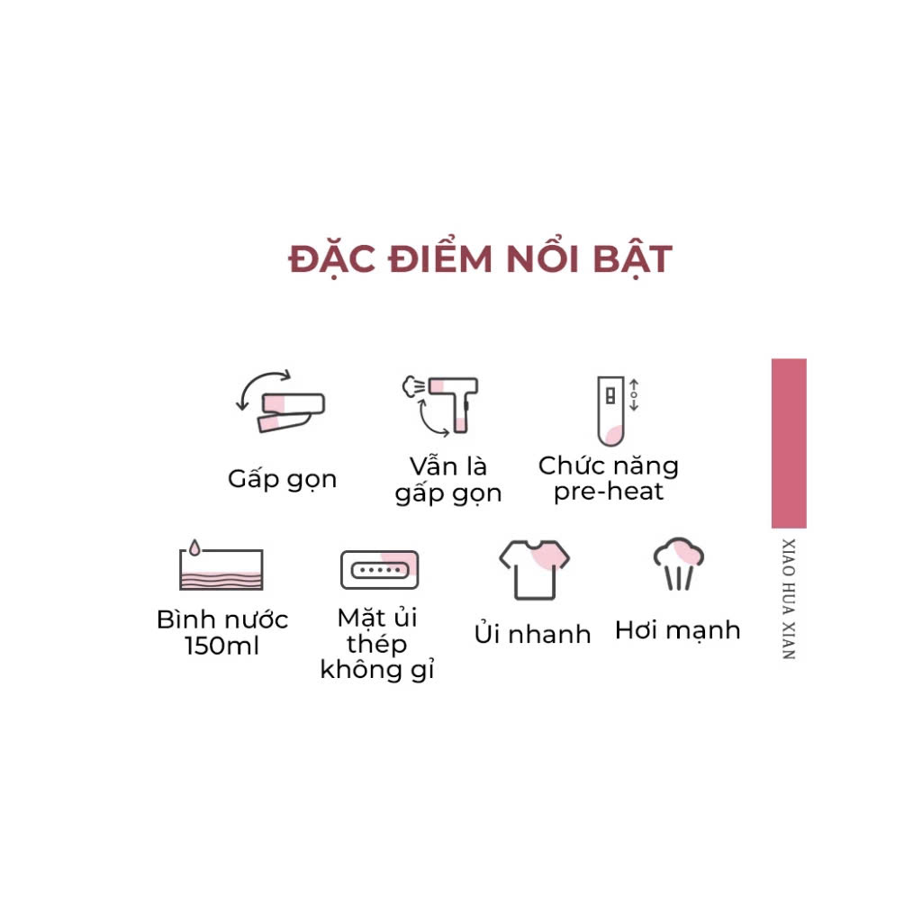 Bàn ủi hơi nước cầm tay gấp gọn KONKA LCGT-1003, công suất lớn, tạo hơi sau 10 giây, hàng chính hãng, bảo hành 1 năm
