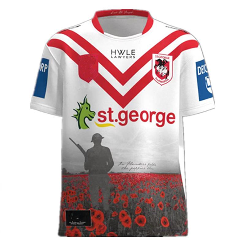 2023 St George Illawarra Dragons Home / Anzac / Bản địa / Singlet Rugby Jersey - Mens Kích thước: S -5XL Color: 2023 Home Size: XXL