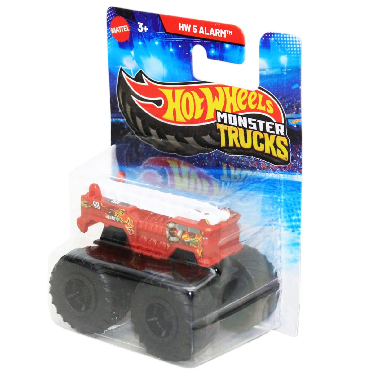 Đồ Chơi Mô Hình Siêu Xe Tải Quái Vật Monster Trucks Mini - Hot Wheels HFB96 - 5 Alarm