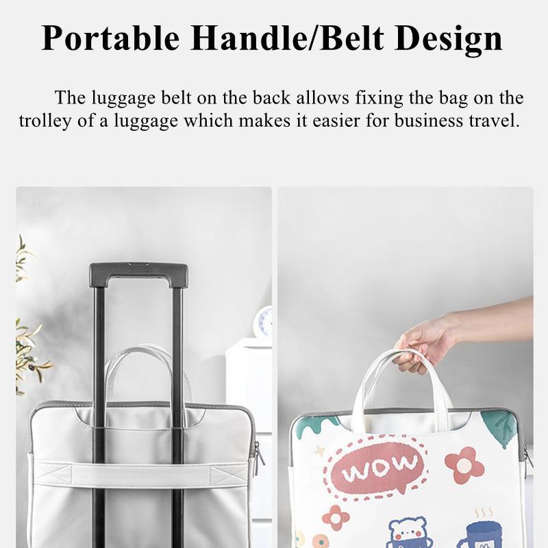 Túi Da Đựng Bảo Vệ Laptop Có Dây Móc Thanh Kéo Vali Tiện Lợi 13 13.3 14 14.6 15 15.6 16.1 Inch