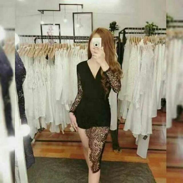Jump lưới ren tau dài sexy
