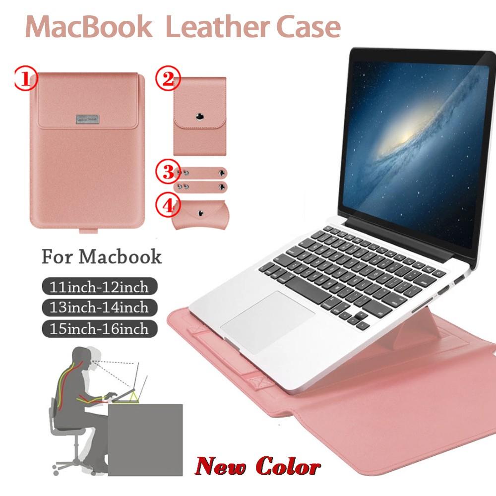 Túi da đựng laptop 4 trong 1 chống thấm nước cho laptop Macbook Air Pro 11 inch - 15.6 inch