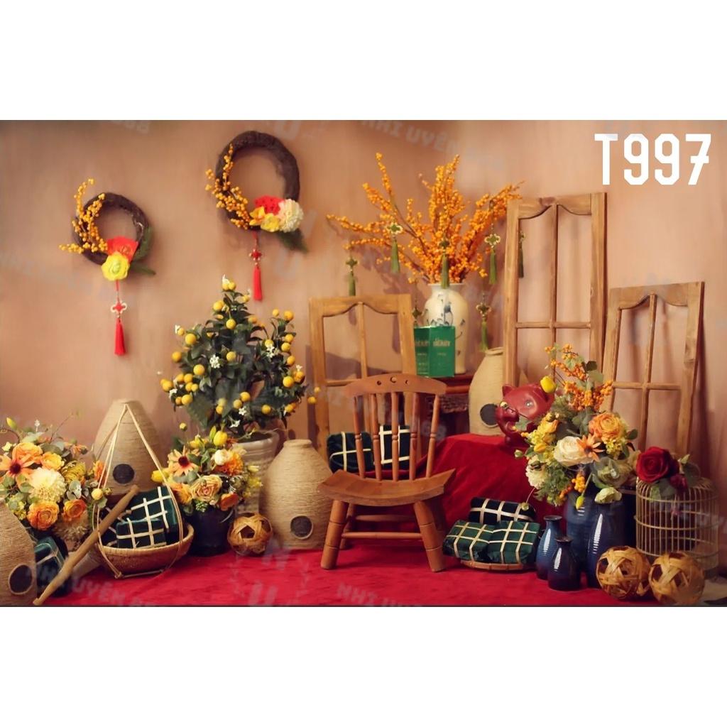 Tranh vải decor / Thảm vải treo tường / Thảm vải chụp ảnh chủ đề Tết