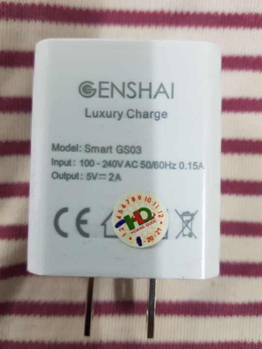 Cóc sạc Genshai smart GS03 - Cốc sạc nhanh 2.1A - Hàng chính hãng