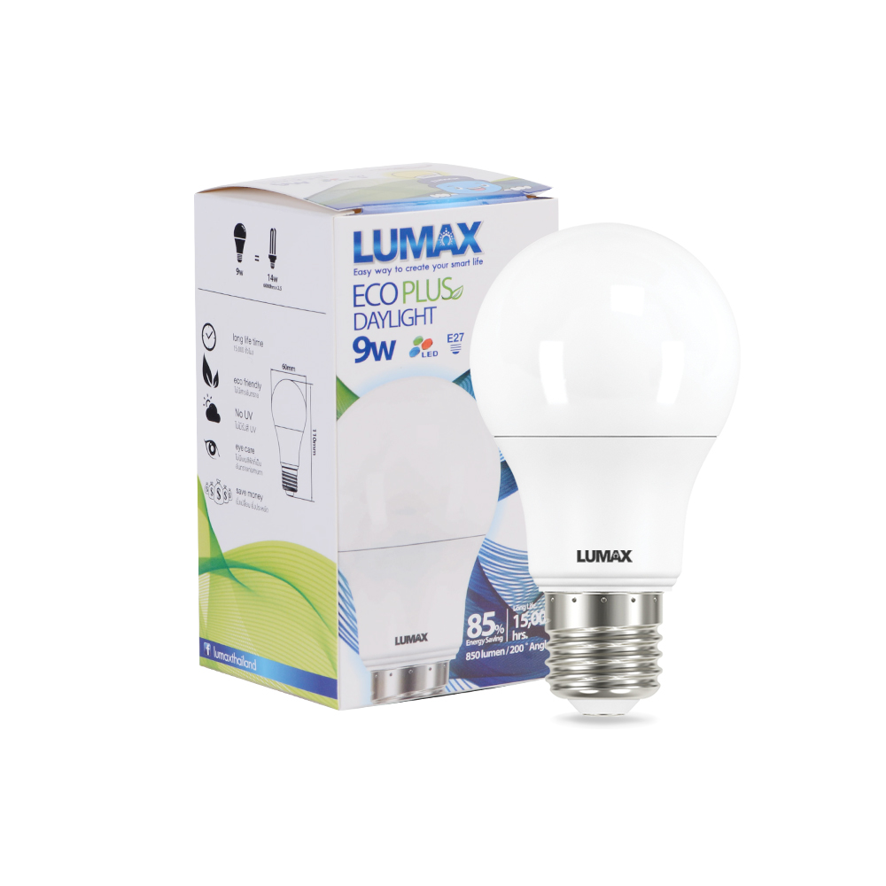 BÓNG ĐÈN LED BULB LUMAX#ECOBULB-850LM/865/9W/E27/ECO DAYLIGHT