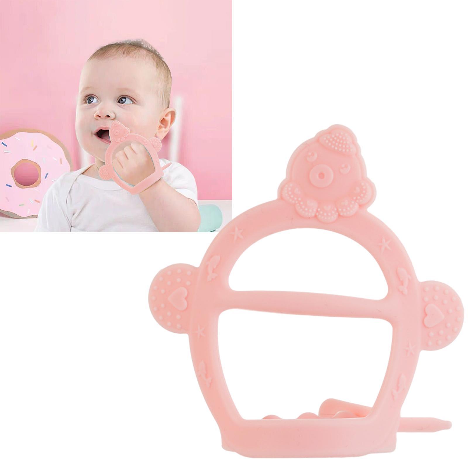 Baby Teething Toys Food Grade Silicone Soothing Teething for Babies Infants Pink