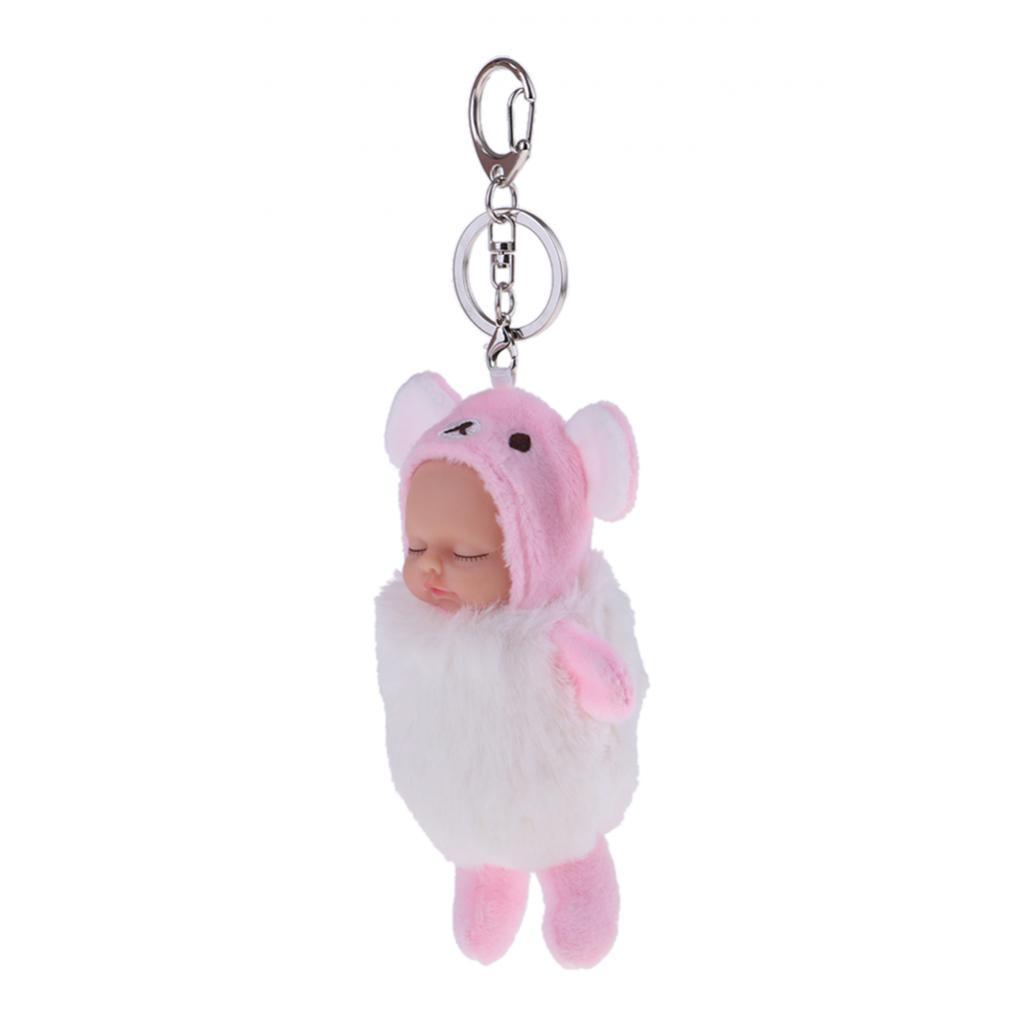 Cute Sleeping Baby Doll Key Chain Keyring Bags Car Charm Pendant