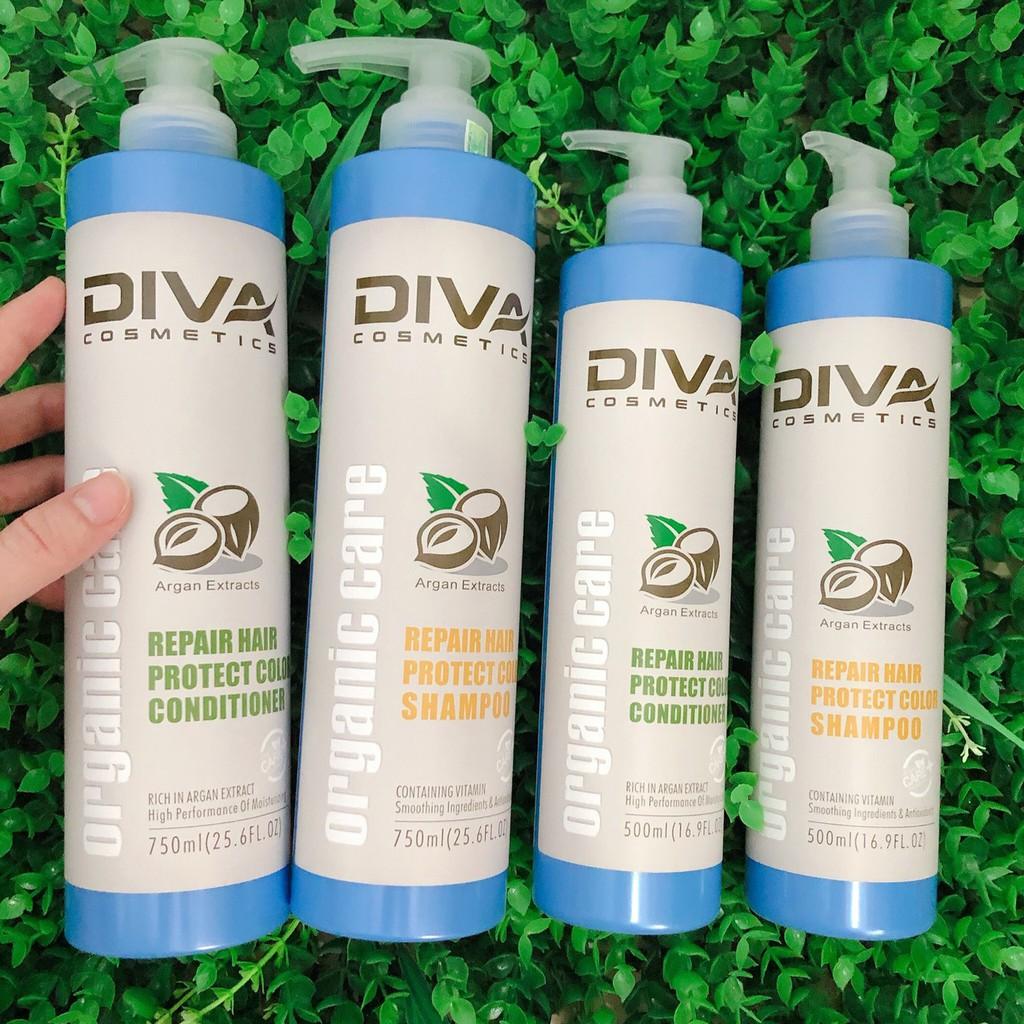 Bộ dầu gội xả phục hồi giữ màu DIVA Collagen Hair Repair Protect Color