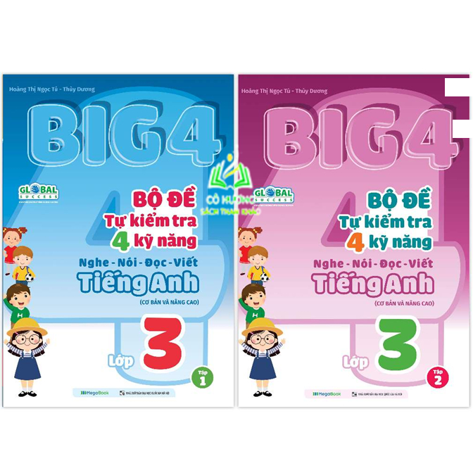 Sách- Combo Big 4 Bộ đề tự kiểm tra 4 kỹ năng Nghe - Nói - Đọc - Viết Tiếng Anh lớp 3