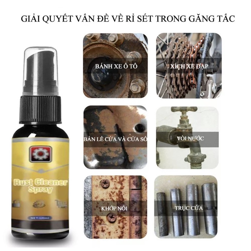 Chai xịt tẩy rỉ sét cực mạnh làm mới đồ vật chuyên dụng loại tốt siêu đậm đặc