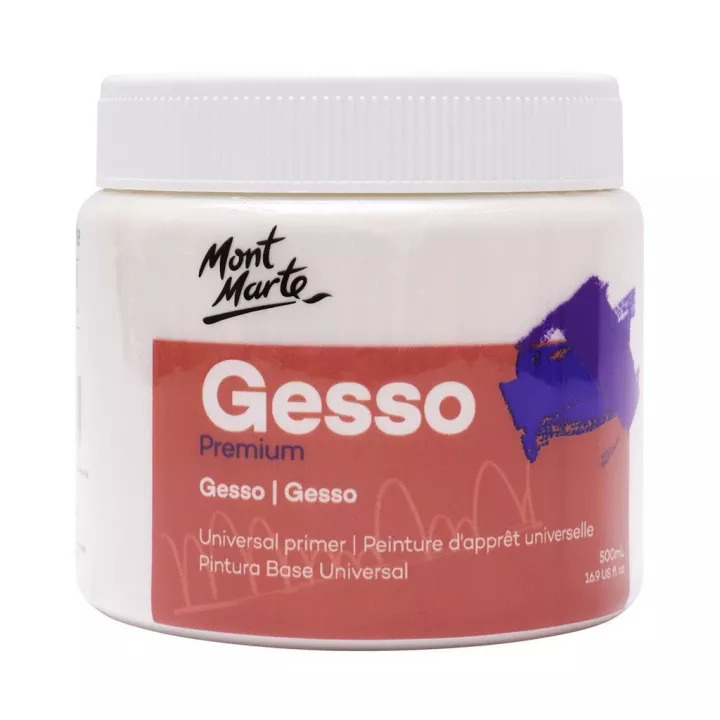 Hình ảnh Sơn Lót Gesso Mont Marte Đen/ Trắng 500ml