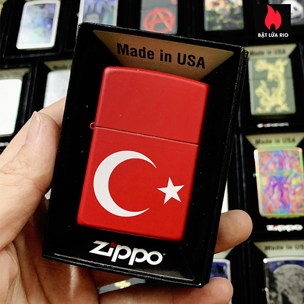 Bật Lửa Zippo 233 Ataturk Turkey Flag