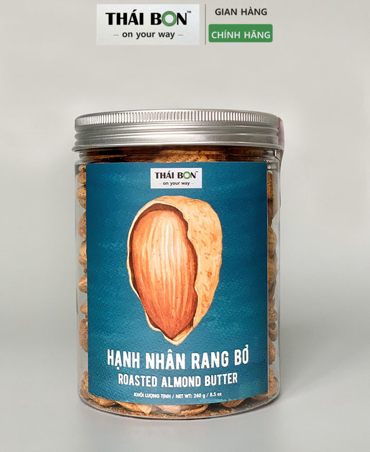 Hạnh nhân rang bơ hộp 240g - Hạt dinh dưỡng Thái Bon