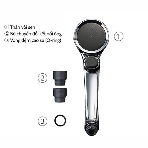 Bộ vòi sen tắm mạ WT có nút dừng Takagi JSB122MAS hàng chính hãng