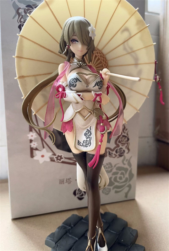 Rita Rossweisse Honkai Impact Mô hình Nữ mặc sườn sám trắng cầm dù lớn 2121