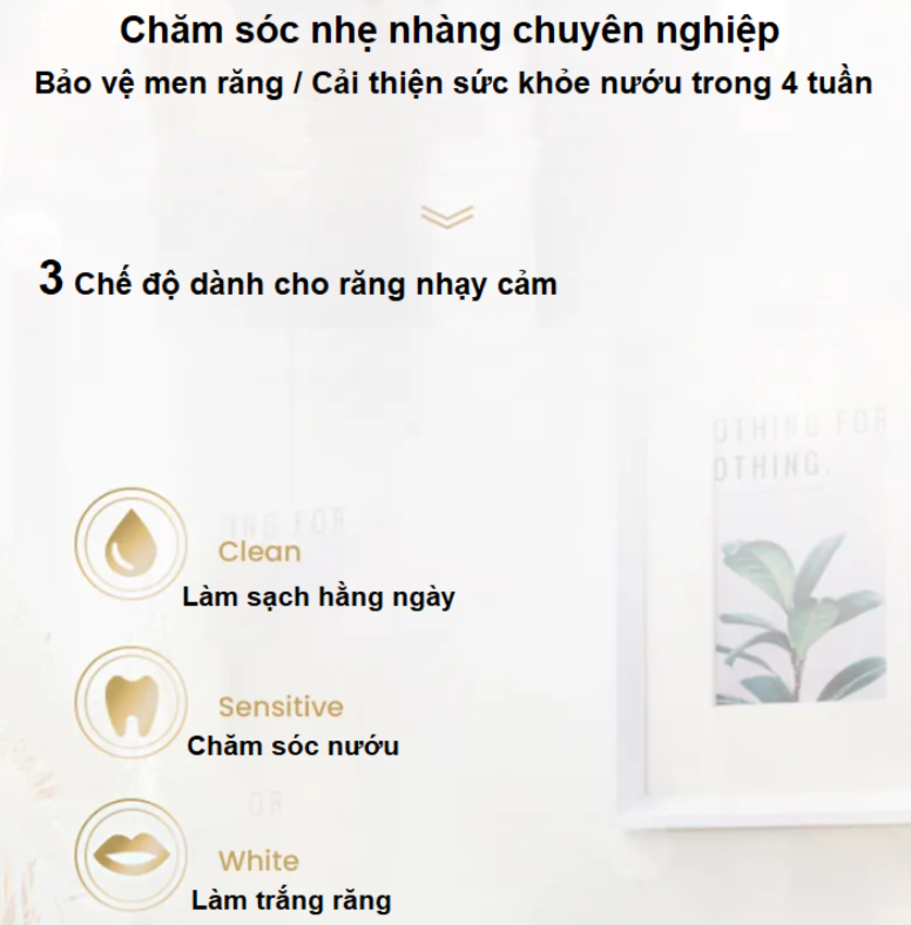 Bàn chải đánh răng điện rhương hiệu Hà Lan cao cấp Philips Sonicare Series 5200 HX3697 - 3 chế độ làm sạch - Hàng chính hãng