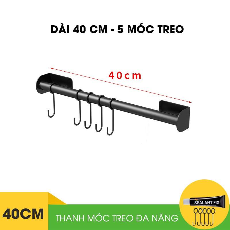 Thanh giá móc treo bếp đa năng dán tường inox 304 - miễn phí keo dán tường siêu chắc chắn, chịu lực