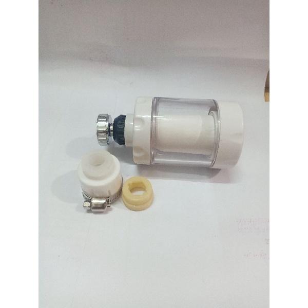 Đầu lọc nước tại vòi xoay 360 độ có tăng áp Cao cấp  DLN01 (màu trắng) gắn được 99% loại vòi.