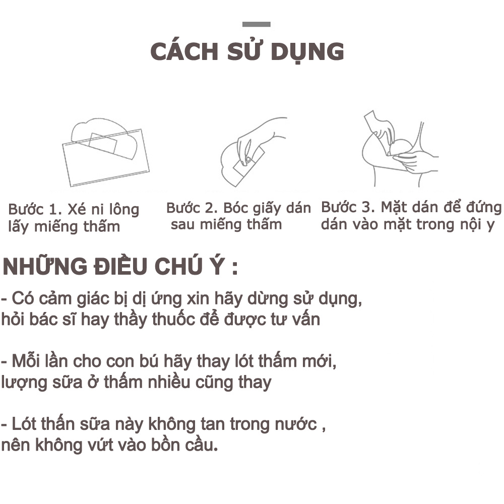 Miếng lót thấm sữa tổ ong Kichilachi siêu thấm, dùng 1 lần (Hộp 36 Miếng)