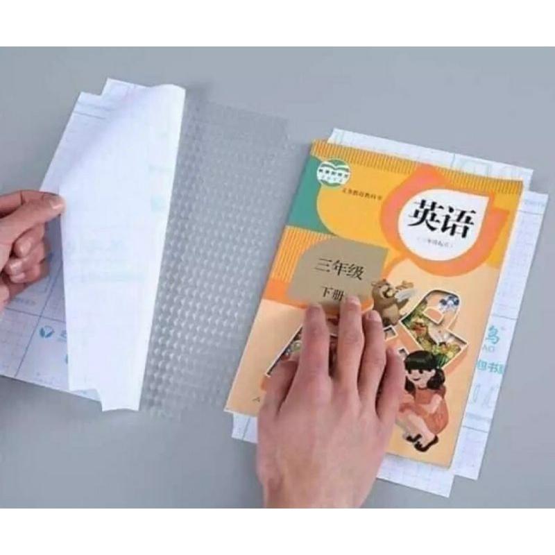 Combo 30 Decal bọc sách, bọc vở trong suốt chống thấm kích thước 43x30 và 28x38, 47x34
