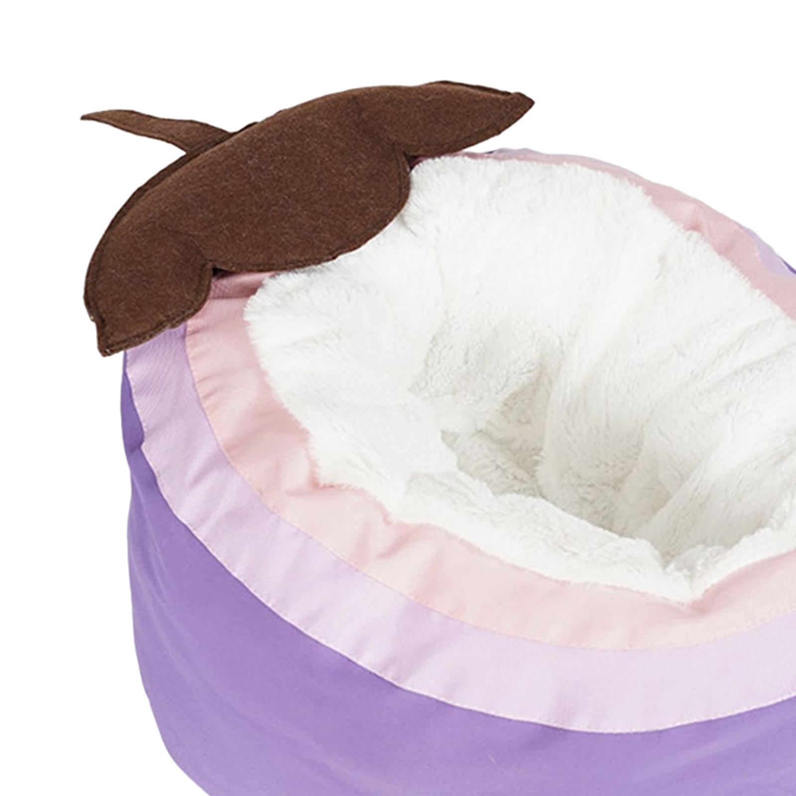 Plush Cave Pet Bed Cat Kitten Cozy Nest Dog Tent Washable Nonslip Warm House