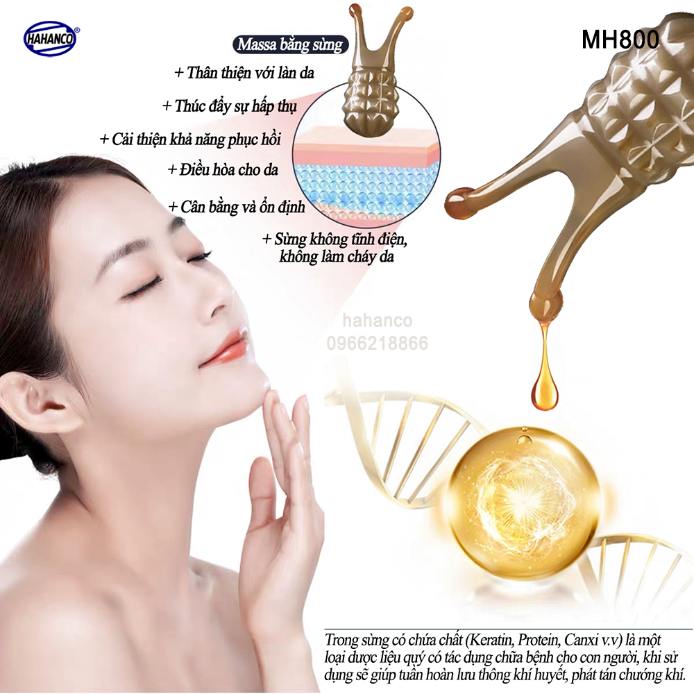 Massage mũi/ mặt 100% bằng Sừng (MH800) chống nếp nhăn/nâng cơ mặt hiệu quả/lam đẹp da