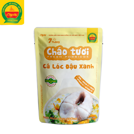 Combo 10 Gói Cháo Tươi Cây Thị: 2 Gà Ác Đậu Xanh, 2 Thịt Bò, 2 Thịt Heo, 1 Cá Hồi, 1 Cá Lóc, 1 Lươn Đậu Xanh, 1 Rau Củ