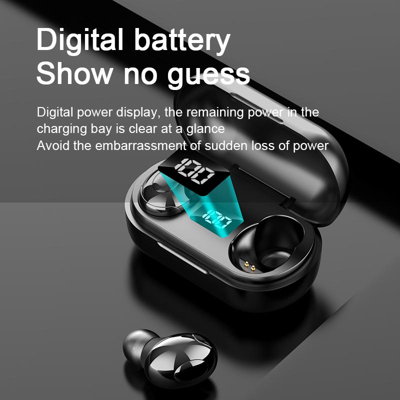 TWS Bluetooth 5.1 3500MAh Sạc Hộp Tai Nghe Không Dây 9D Stereo Thể Thao Chống Thấm Nước Tai Nghe Nhét Tai Tai Nghe Có Micro