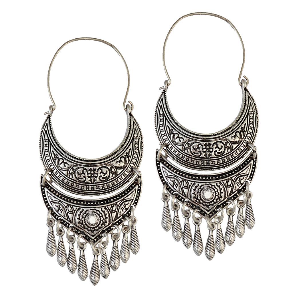 Bohemian  Carved Earring Bead Dangle Drop Earrings